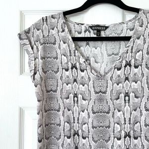 Express Satin Snakeskin Print Blouse. Size XS. In Perfect Condition.